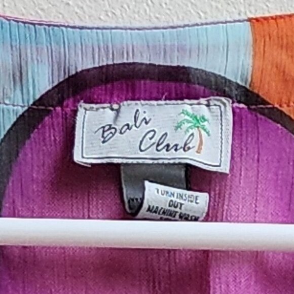 Bali Club Abstract Colorful Semi Sheer Tunic Size Large - Picture 7 of 14